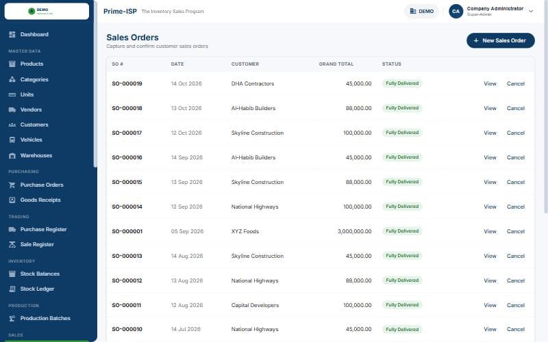 Sales orders in the order-to-cash cycle